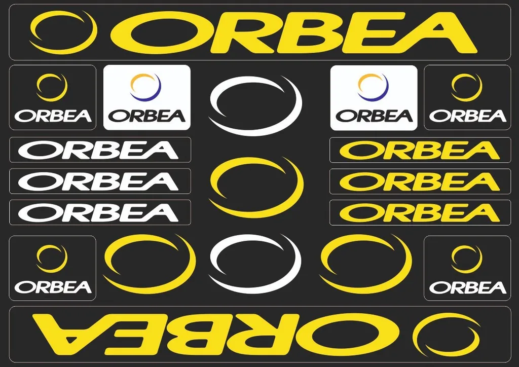 Bicycle Vinyl Stickers – Compatible with ORBEA Bikes – Yellow