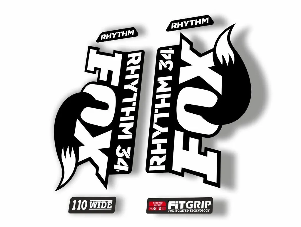 FOX 34 Rhythm 2018 Forks Suspension Factory Decal Sticker Adhesive White