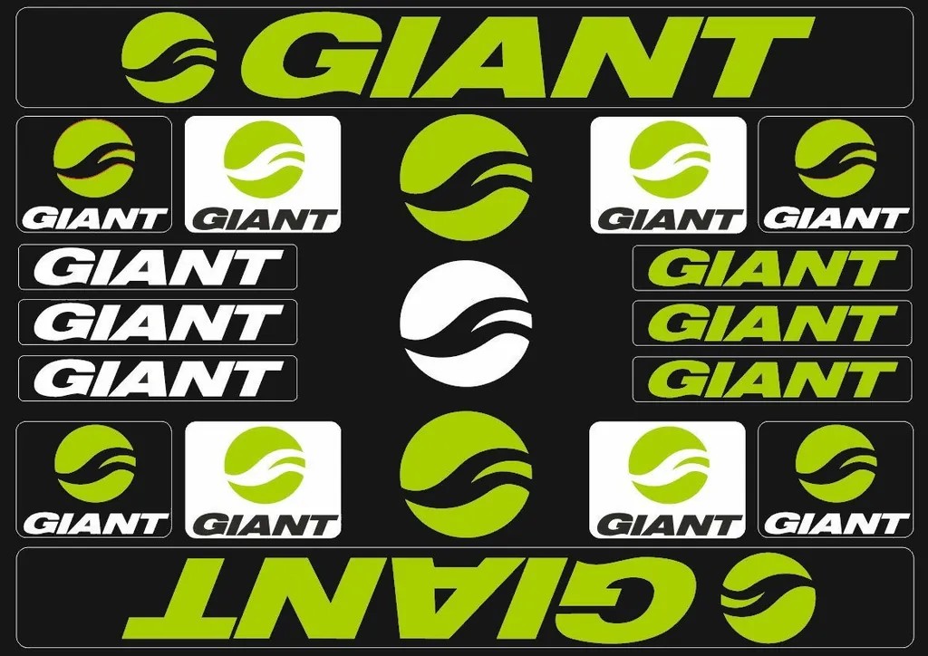 Bicycle Vinyl Frame Stickers – Compatible with GIANT Bikes – Green