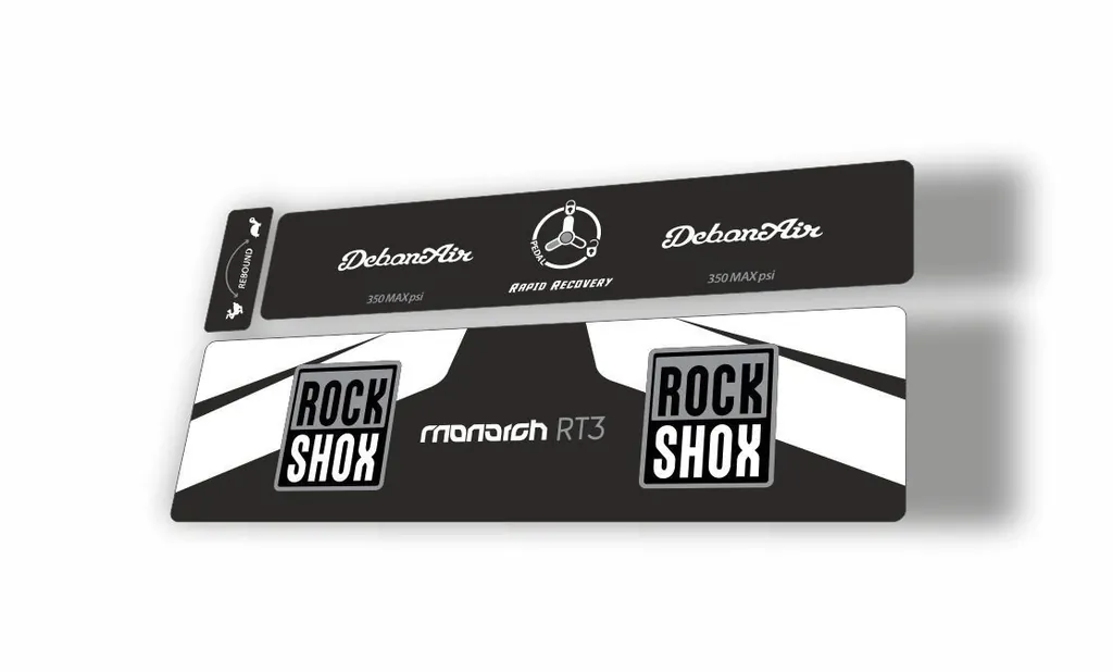 Rock Shox 2016 MONARCH RT3 Rear Shock MTB Decal Sticker Adhesive White