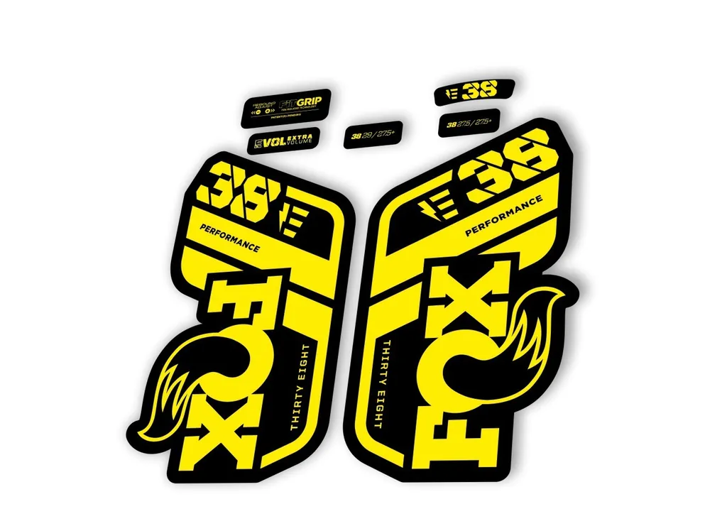 FOX 38 Performance E Bike 2021 Forks Suspension Factory Decal Sticker Yellow