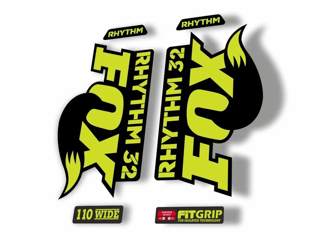 FOX 32 Rhythm 2018 Forks Suspension Factory Decal Sticker Adhesive Lime Green
