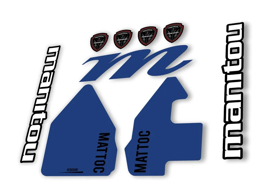Manitou Mattoc 2017 Fork Suspension Decal Kit Sticker Set Dark Blue