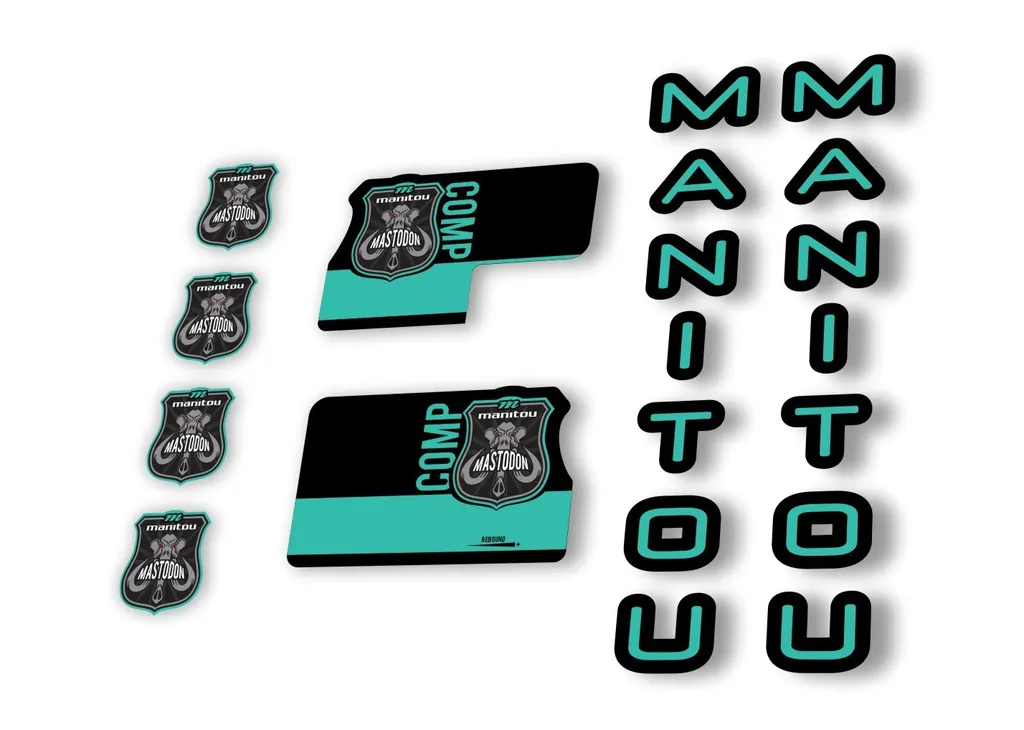 Manitou Mastadon Comp 2020 Fork Suspension Decal Kit Sticker Set Dolphin