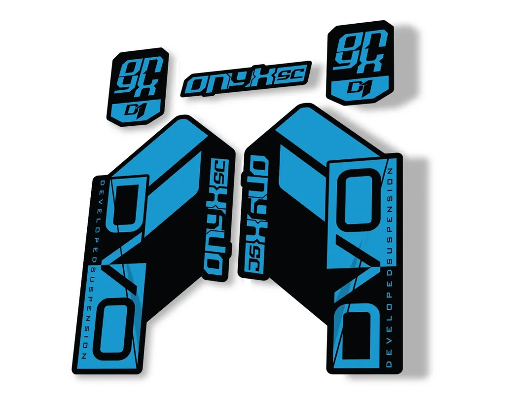 DVO Onyx SC D1 2019 Fork Suspension Sticker Factory Decal Adhesive Blue