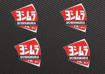 Yoshimura NEW Exhaust Muffler Decal RS-4D Replacement End Cap Sticker 4X Pack