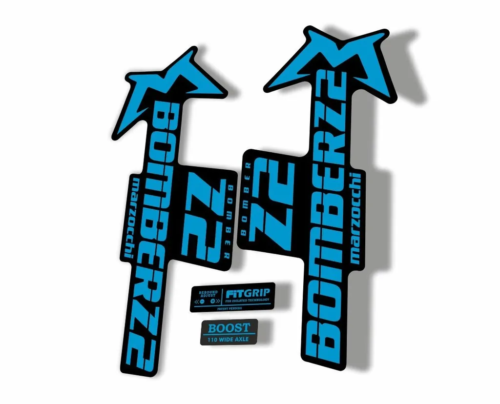 Marzocchi Bomber Z2 2020 Fork Suspension Sticker Decal Kit Adhesive Blue