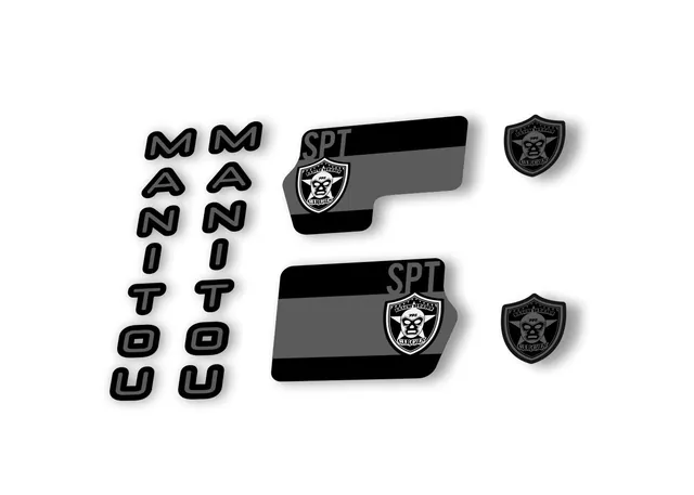 Manitou Circus Sport 2020 Fork Suspension Decal Kit Sticker Set Gray