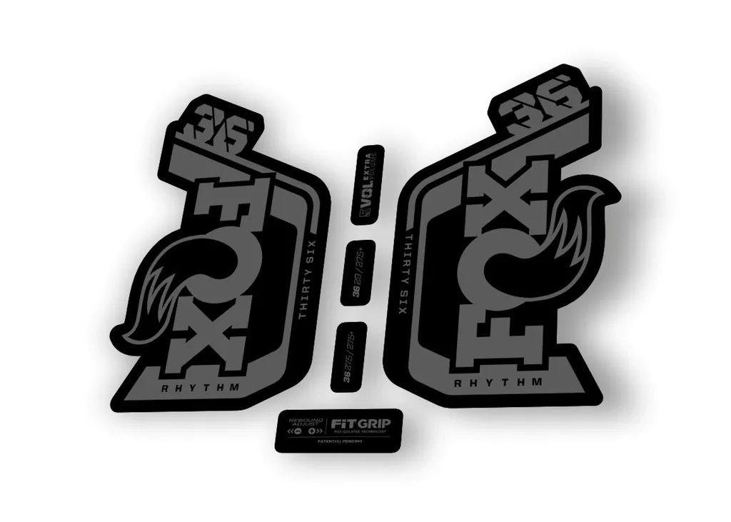 Fox 36 Rhythm 2024 Fork Suspension Factory Decal Sticker Adhesive Gray