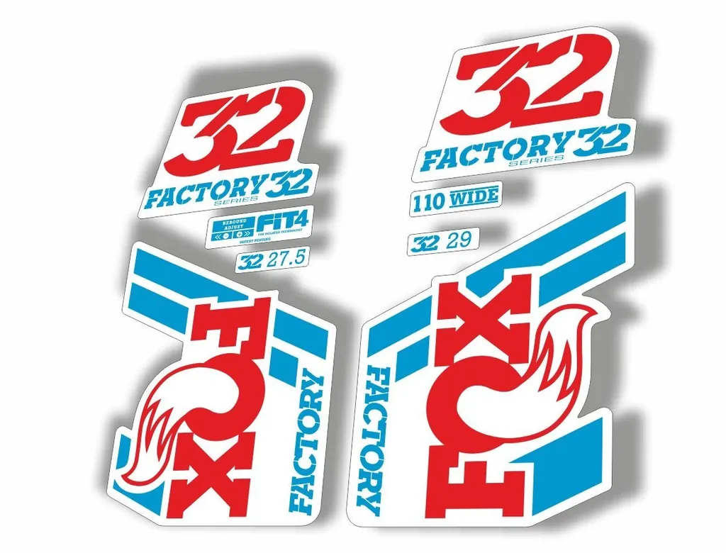 FOX 32 Float 2018-19 Forks Suspension Factory Decal Sticker Adhesive Red Blue
