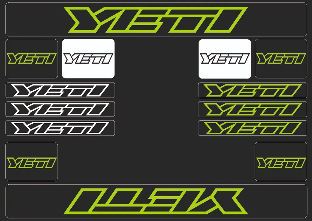 Bicycle Vinyl Stickers – Compatible with YETI Bikes – Green