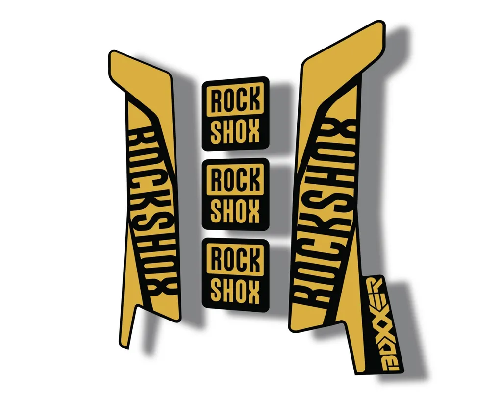 Rock Shox BOXXER 2017 Mountain Bike Cycling Decal Kit Sticker Gold