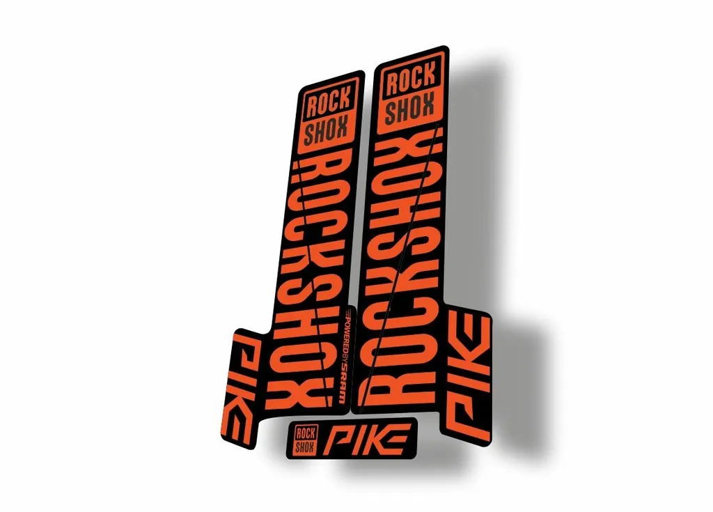 Rock Shox Pike 2018 Mountain Bike Cycling Decal Kit Sticker Adhesive Orange