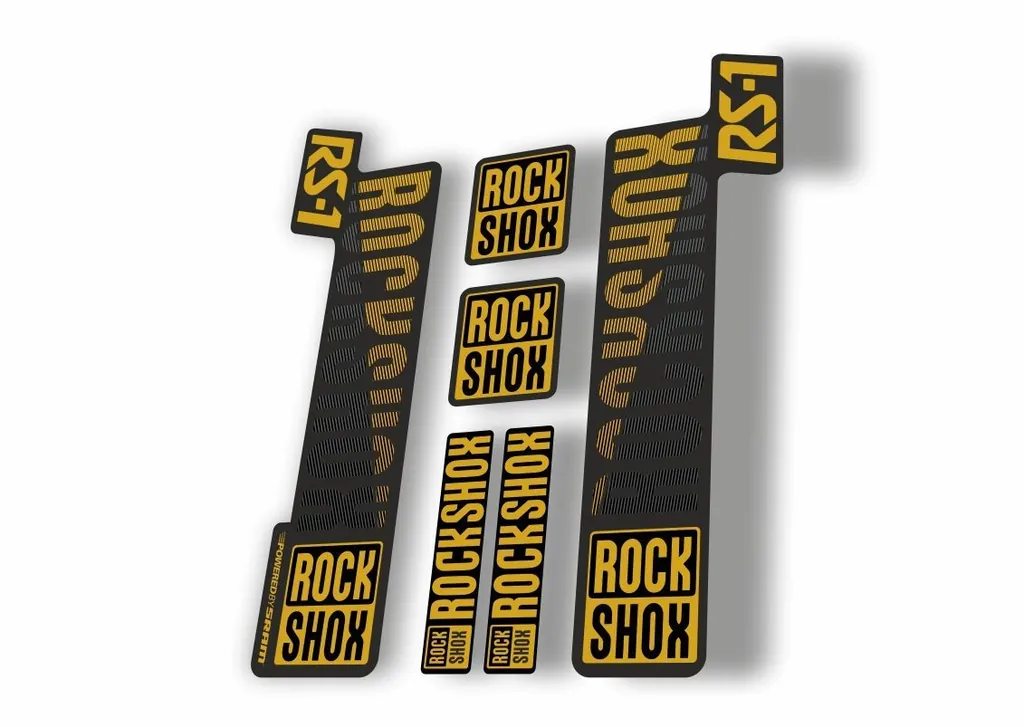 Rock Shox RS1 2018 Fork Decal Mountain Bike Cycling Sticker Adhesive Gold Gray