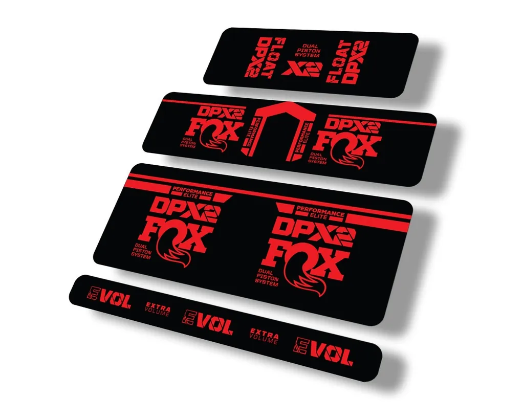 FOX Float DPX2 Performance Elite 2021 Rear Shock Suspension Sticker Decal Red