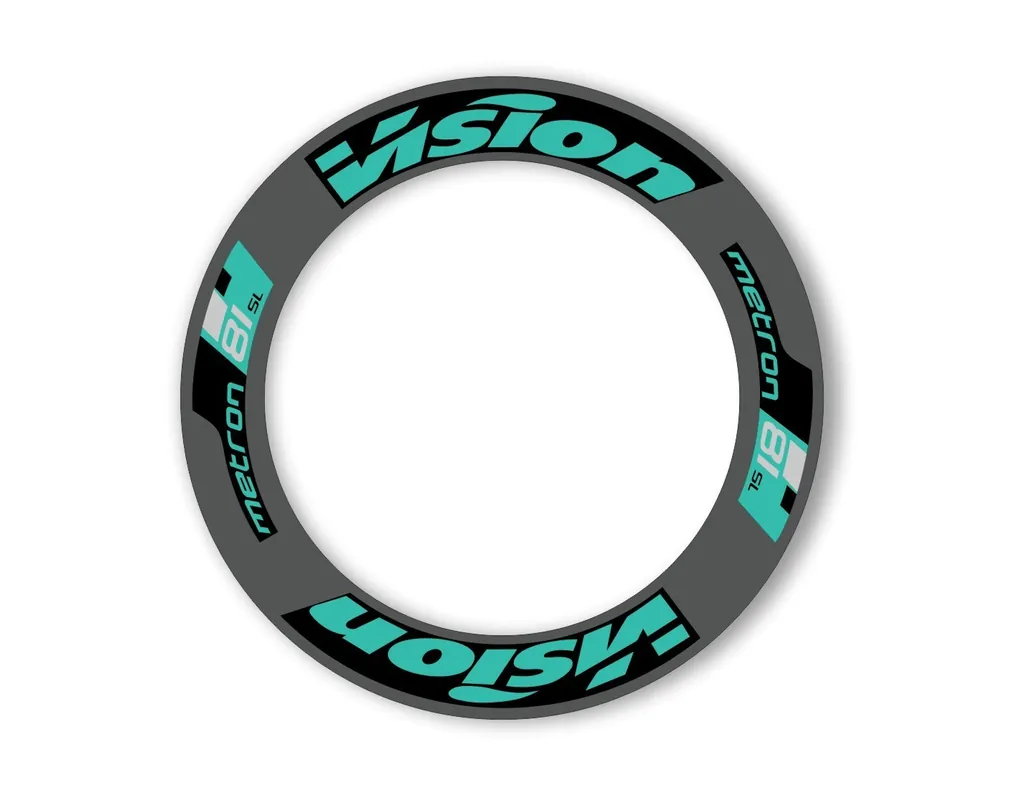 Vision Metron 2019 M81 81 88 Road Bike Wheel Decal Sticker Adhesive Set Dolphin
