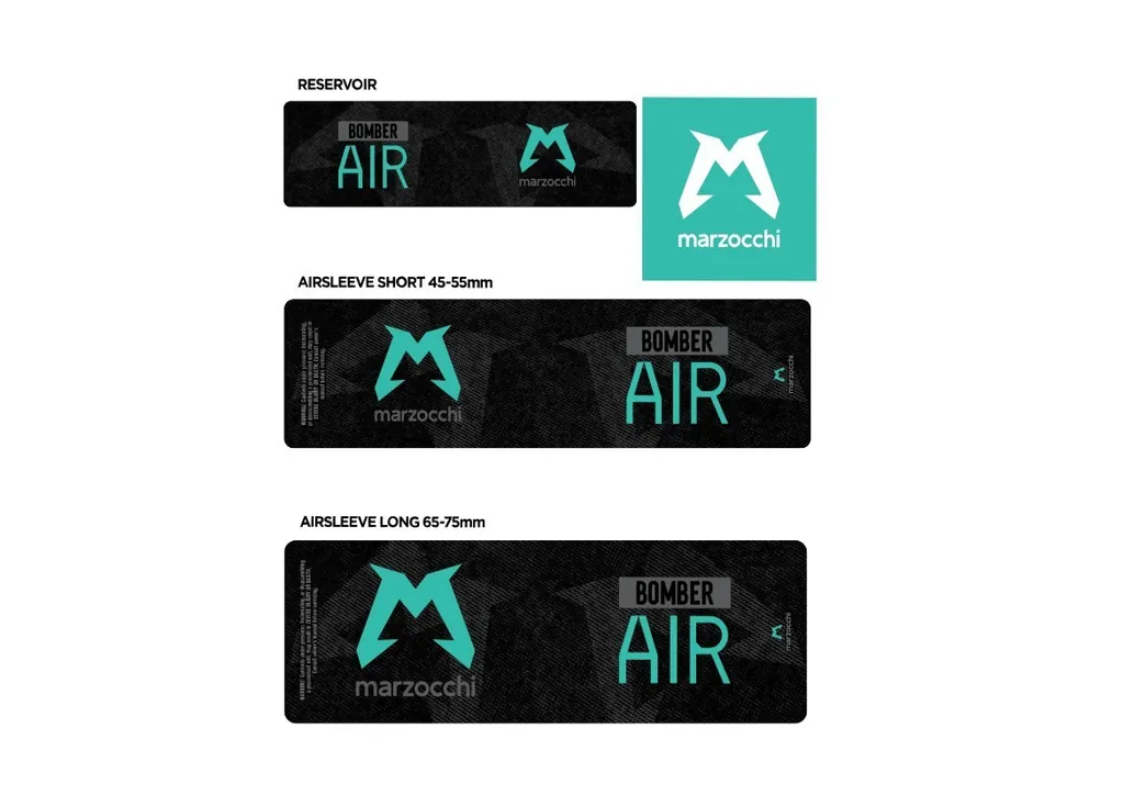Marzocchi Bomber Air 2024 Rear Shock Sticker Decal Kit Adhesive Dolphin