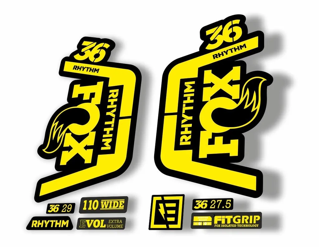 FOX 36 Rhythm 2019 Forks Suspension Factory Decal Sticker Adhesive Yellow