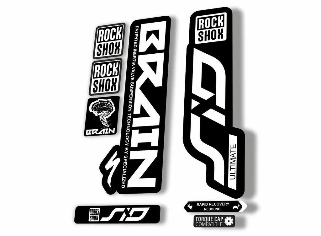 Rock Shox SID Brain ULTIMATE 2020 Mountain Bike Cycling Decal Sticker White