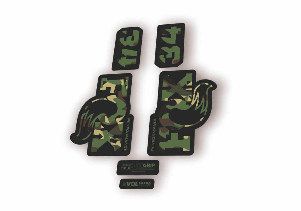 FOX 34 SL Performance 2026 Fork Factory Decal Sticker Adhesive Camo