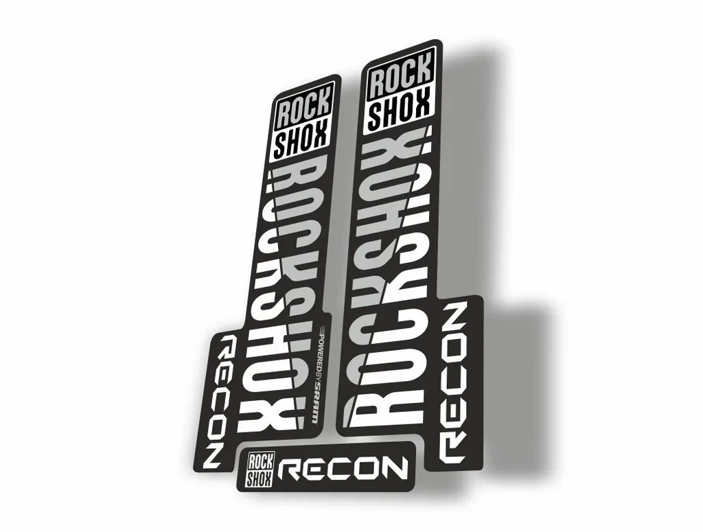 Rock Shox RECON 2018 Mountain Bike Cycling Decal Kit Sticker Adhesive White