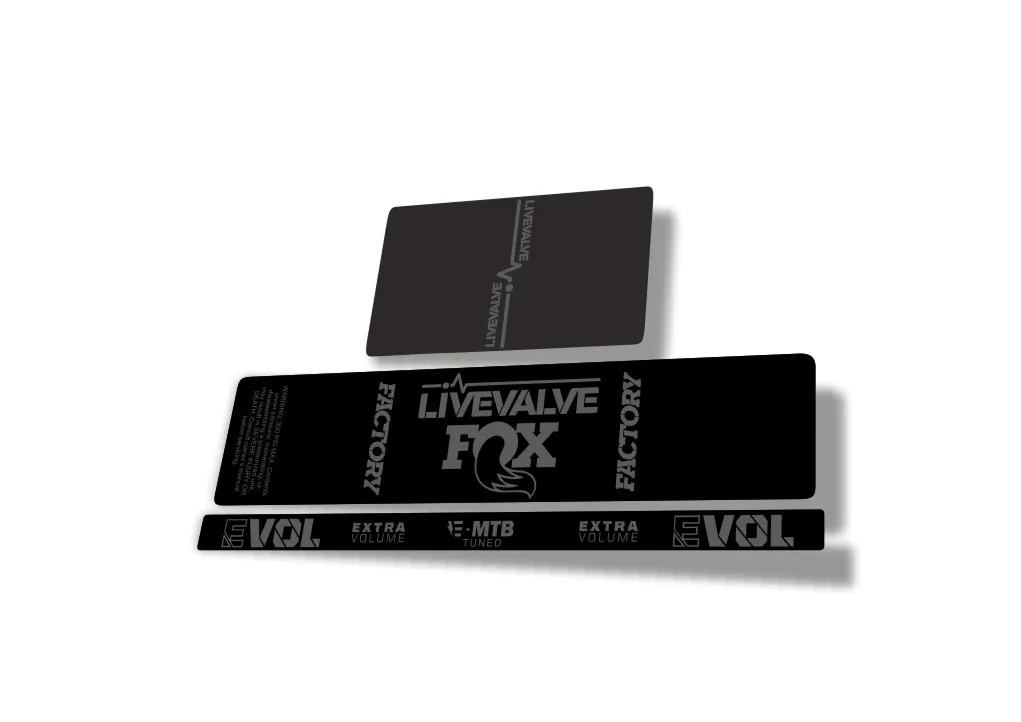 Fox 2022 Live Valve MTB Rear Shock Suspension Sticker Decal Gray