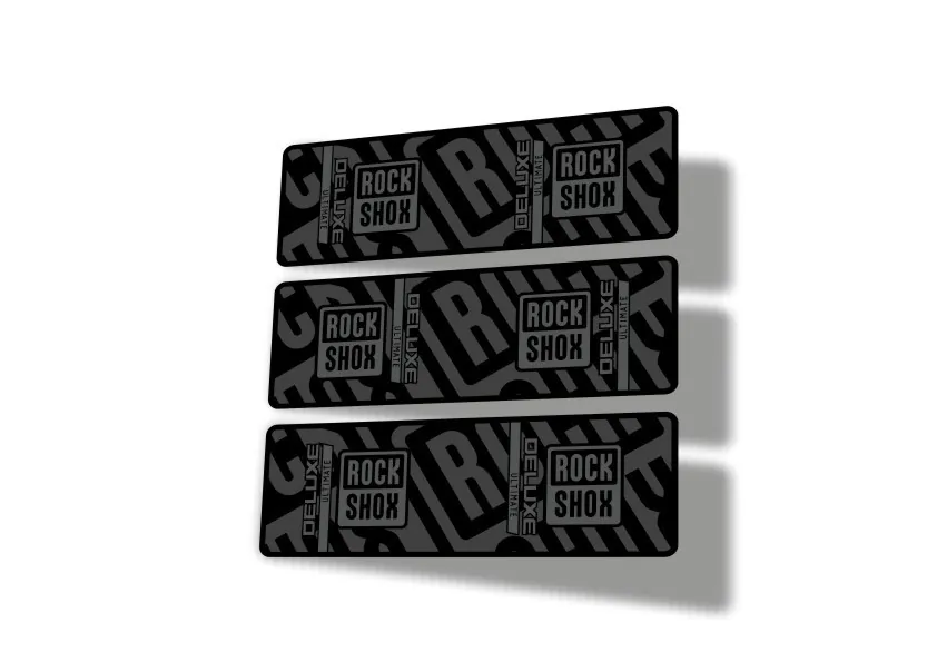 Rock Shox 2023 Deluxe Ultimate Rear Shock Decal Sticker Adhesive Set Gray