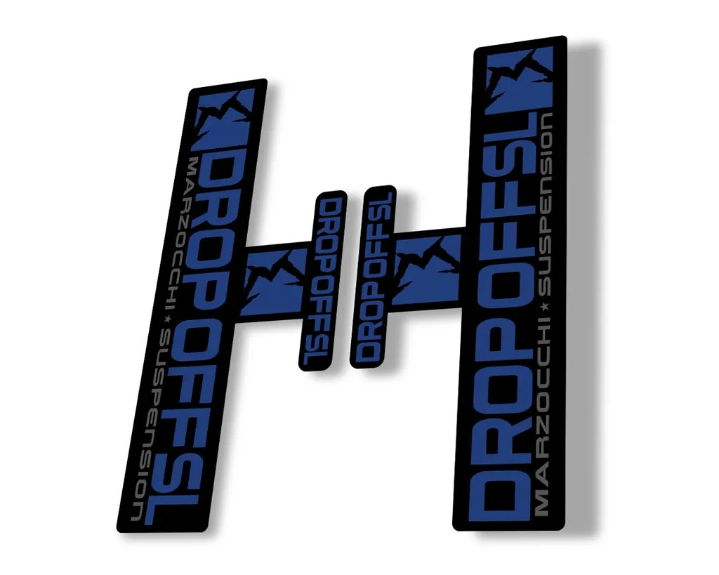 Marzocchi Drop Off SL Suspension Sticker Decal Kit Adhesive Dark Blue