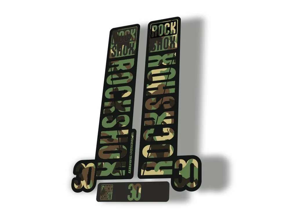 Rock Shox 30 2018 Fork Decal Mountain Bike Cycling Sticker Adhesive Camo