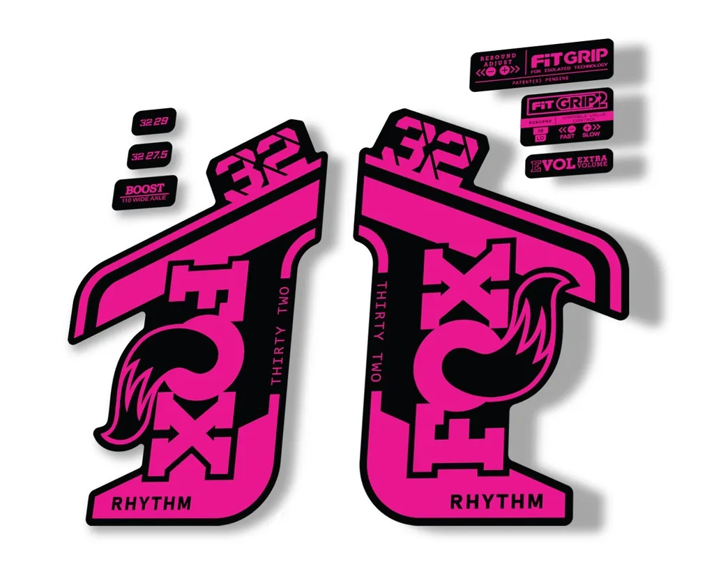 FOX 32 Rhythm 2021 Factory Fork Decals Suspension Sticker Pink