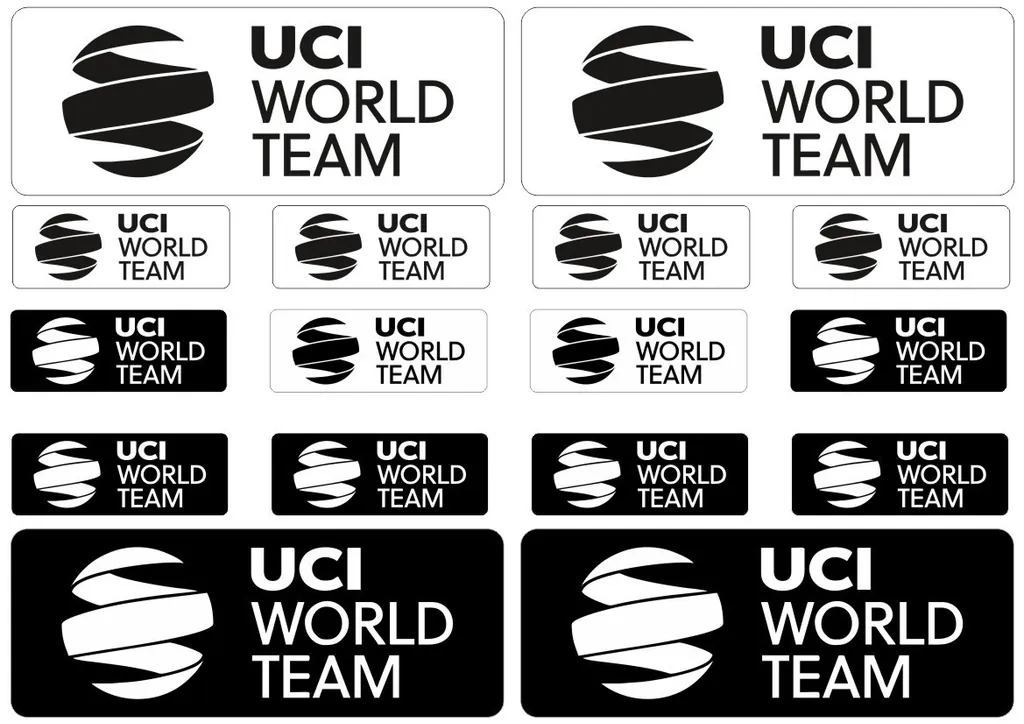 UCI World Team Custom Stickers For MTB Road Bike Frame Decals Adhesive 16 Pcs