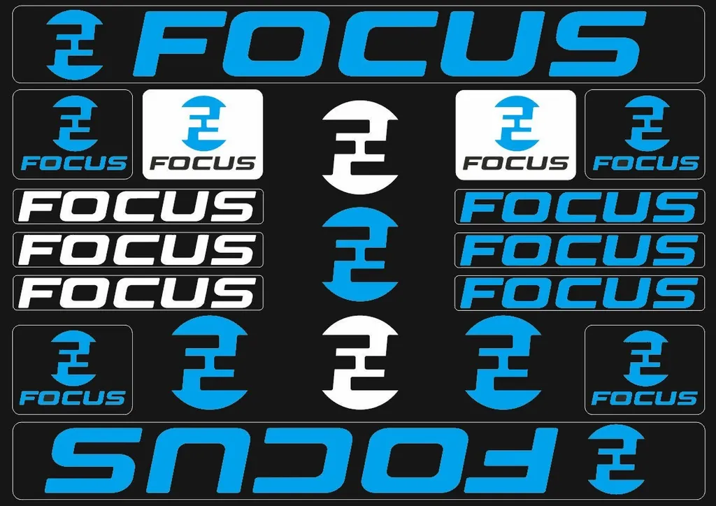 Bicycle Vinyl Frame Stickers – Compatible with FOCUS Bikes – Blue