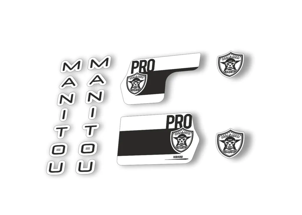 Manitou Circus Pro 2020 Fork Suspension Decal Kit Sticker Set Black