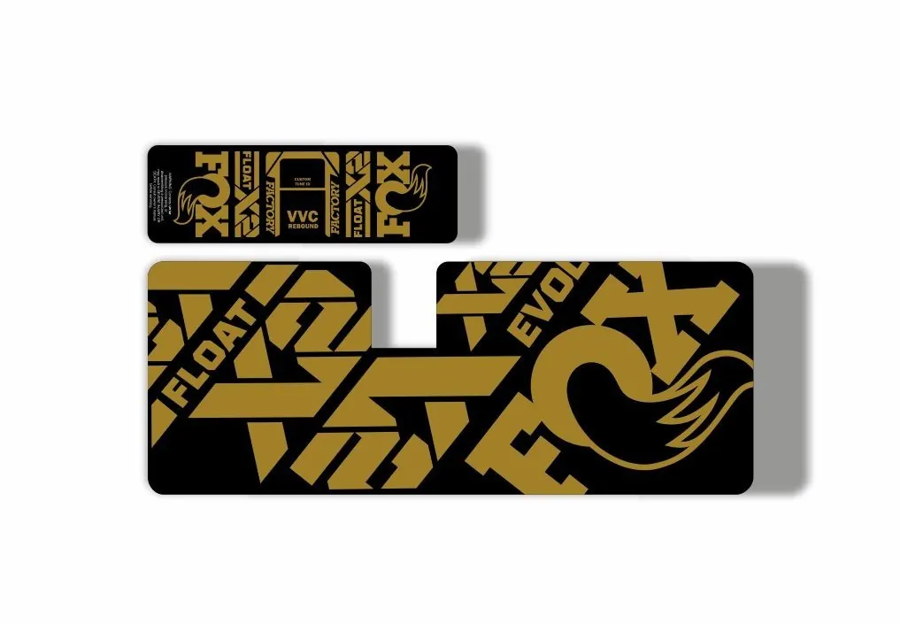 FOX Float X2 2021 MTB Rear Shock Suspension Sticker Adhesive Decal Kit Gold