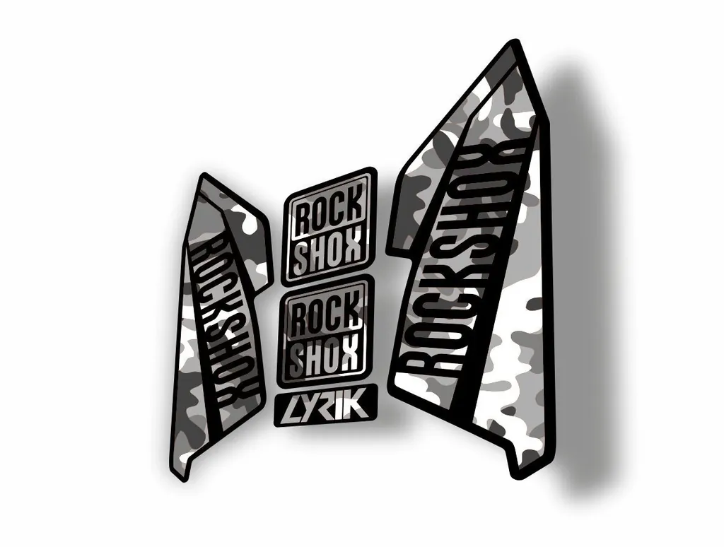 Rock Shox Lyrik 2016 Fork Decal Bike Cycling Sticker White Camo
