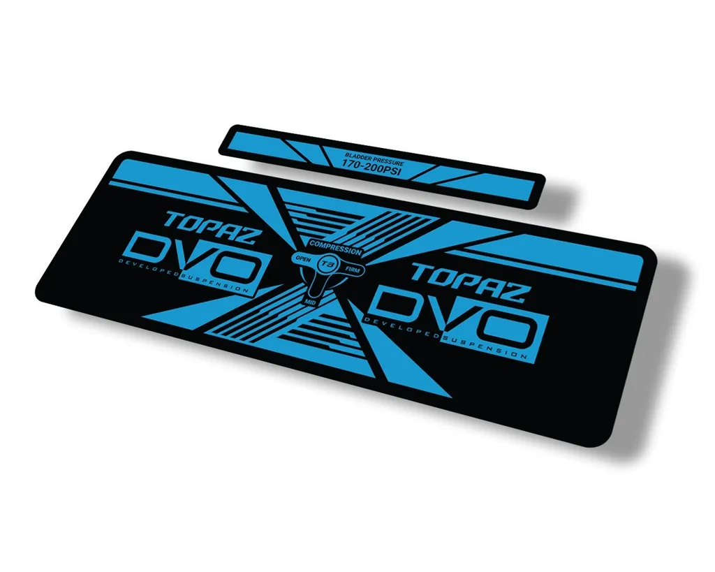 DVO 2020 Topaz AM Rear Shock Suspension Sticker Factory Decal Adhesive Blue