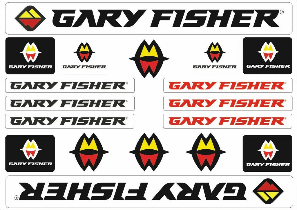 Bicycle Vinyl Frame Stickers – Compatible with GARY FISHER Bikes – Black