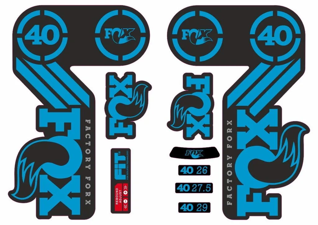 FOX 40 Heritage 2015 Fork Suspension Factory Decal Sticker Adhesive Blue