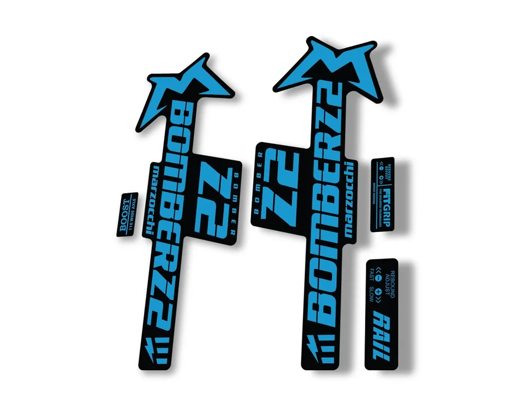 Marzocchi Bomber Z2 E Bike 2022 Fork Suspension Sticker Decal Kit Blue