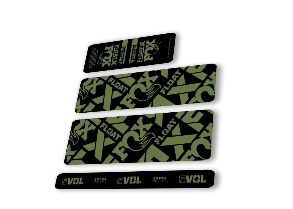 Fox 2022 Float X Performance Elite Rear Shock Suspension Sticker Decal Olive