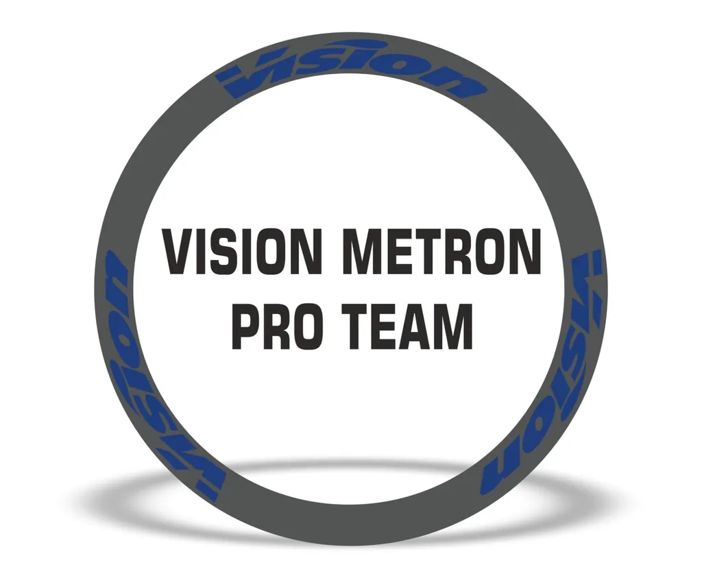 Vision Metron Pro Team Road Bike Rim Decal Wheel Sticker Set Adhesive Dark Blue