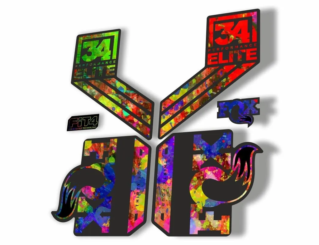 FOX 34 Elite Performance 2017-18 Fork Suspension Fctory Decal Sticker Oil Slick