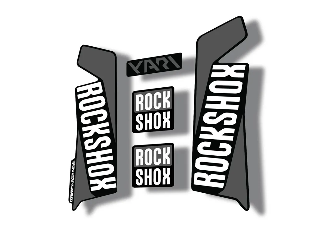 Rock Shox YARI 2017 Fork Decal Mountain Bike Cycling Sticker Adhesive Gray