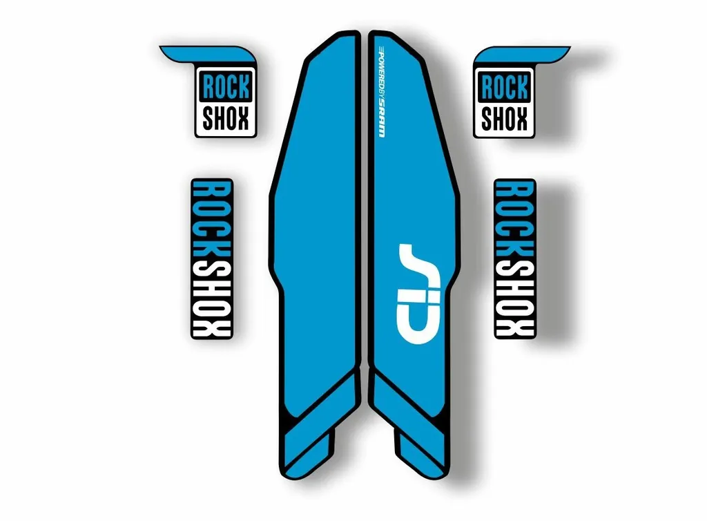 Rock Shox SID 2015 Mountain Bike Cycling Decal Kit Sticker Adhesive Kit Blue