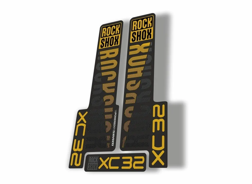 Rock Shox XC32 2018 Fork Decal Mountain Bike Cycling Sticker Adhesive Gold Gray