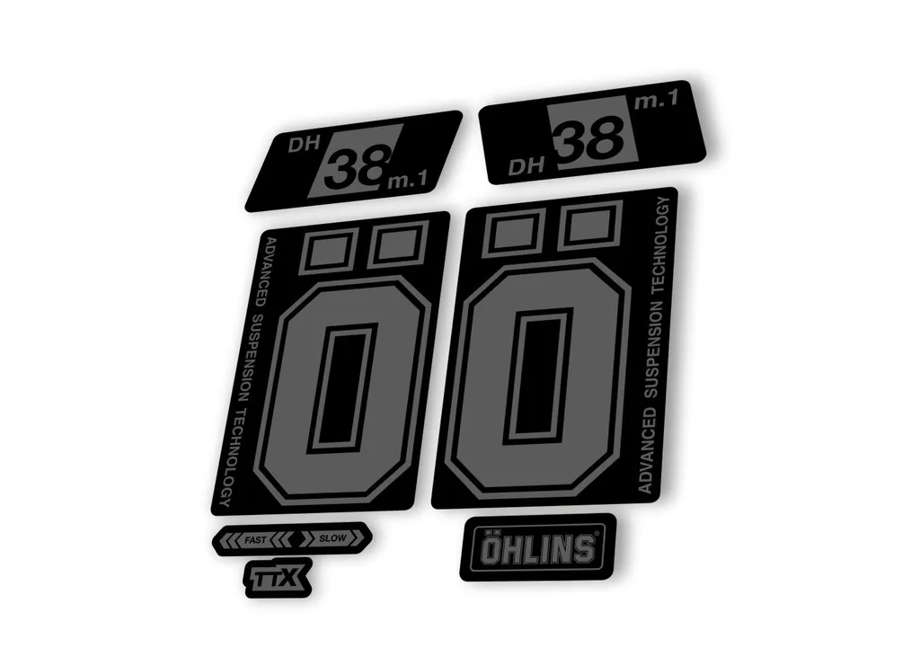 Ohlins DH38 M.1 2022 Fork Decal Mountain Bike Cycling Sticker Adhesive Gray