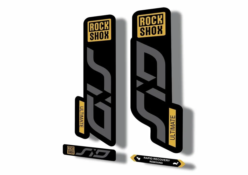 Rock Shox SID 2020 ULTIMATE Mountain Bike Cycling Decal Sticker Gold Gray