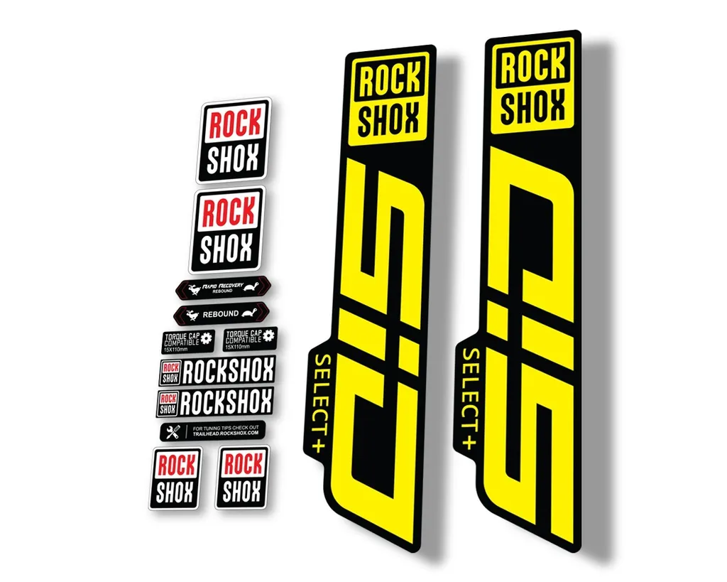 Rock Shox SID 2021 Select + (Plus) Mountain Bike Cycling Decal Sticker Yellow
