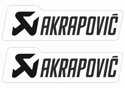 Akrapovic Decals Stickers for Exhaust Graphic Factory Set Vinyl Adhesive White