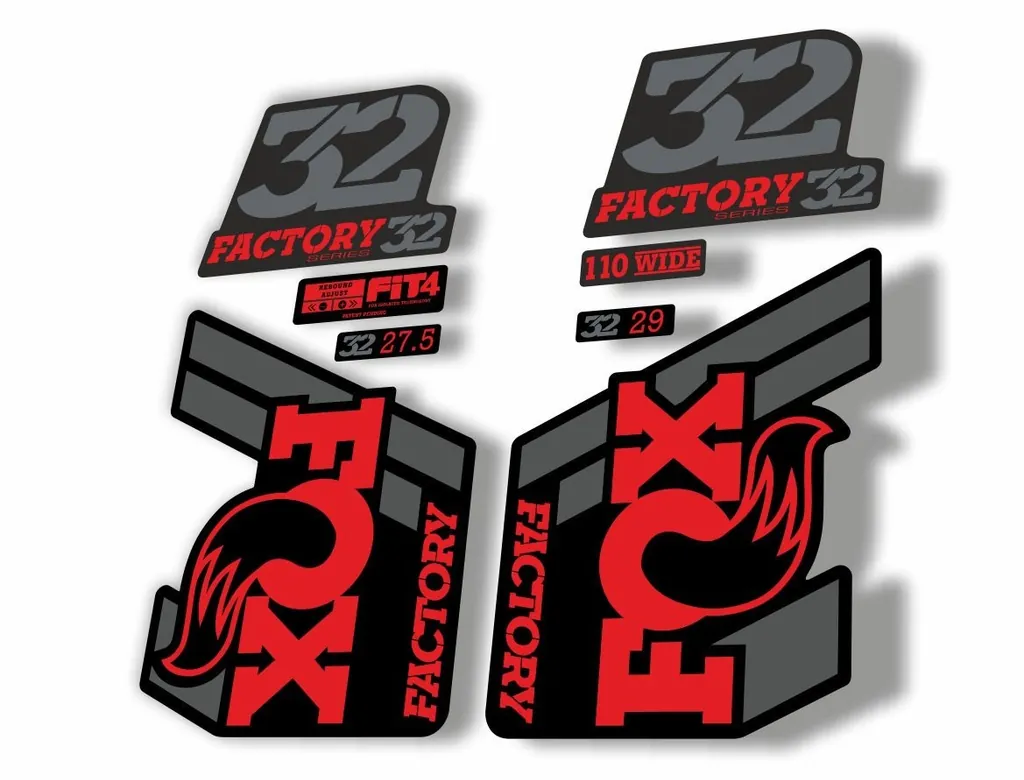 FOX 32 Float 2018-19 Forks Suspension Factory Decal Sticker Adhesive Red Gray